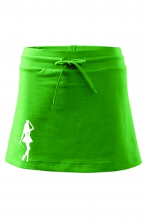 Damska spódnica dwa w jednym Zielona