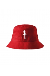 Czerwony płócienny bawełniany kapelusz